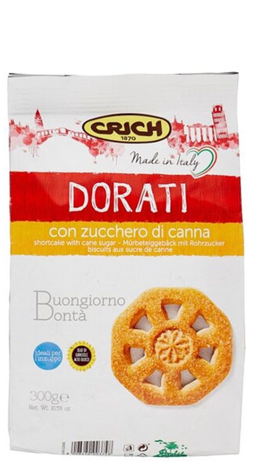 Печенье песочное с тростниковым сахаром “Crich” 300г