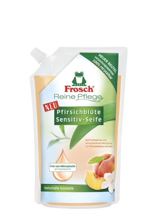 Жидкое мыло для рук Frosch - Цветы персика 0.5л (запасной блок)