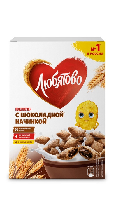 Подушечки Любятово с шоколадной начинкой 220 г