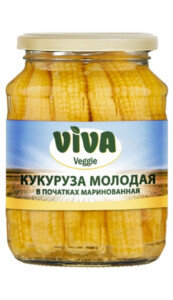 Кукуруза молодая в початках маринованная VIVA Veggie 370 мл