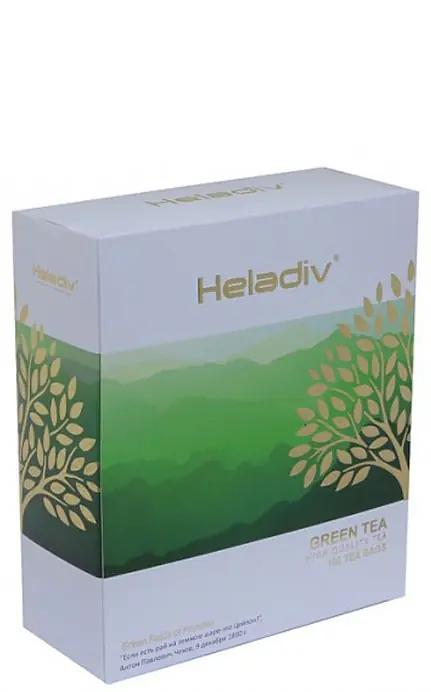 Чай зеленый Heladiv - Green Tea 100 пак.