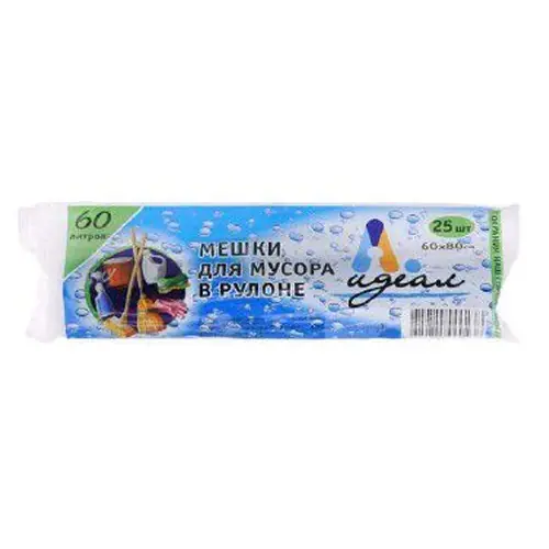 Мешки мусорные "Идеал" 60л 25 шт.
