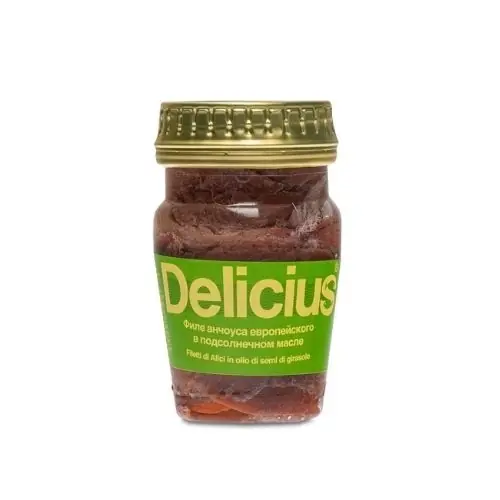 Филе анчоуса в масле Delicius 90 г