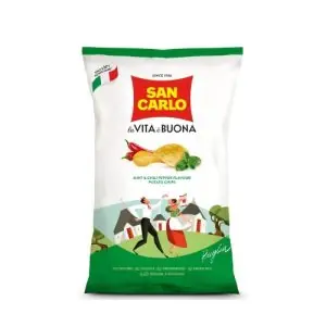 Чипсы картофельные San Carlo ("Сан Карло") - мята-перец 150 г