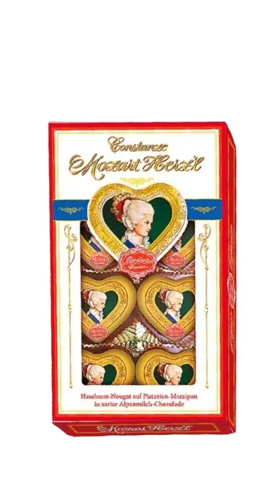 Шоколадные сердечки мол.шок. Reber Constanze Mozart Heart 80г
