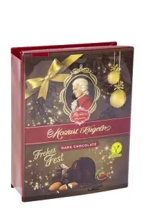 Конфеты Reber из темного шоколада Mozart Kugeln с нг открыткой 120г